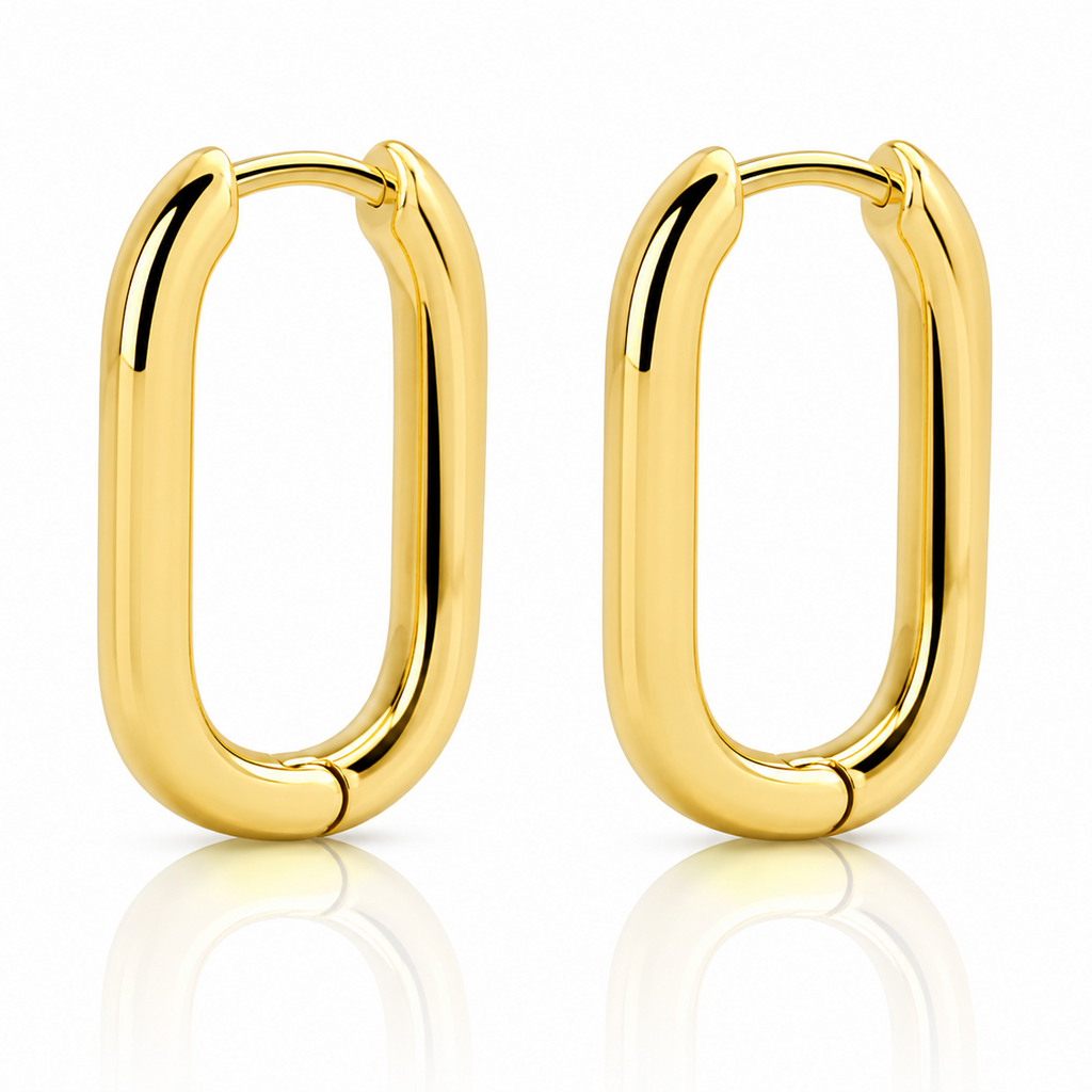 Square Hoops – Gold & Silver