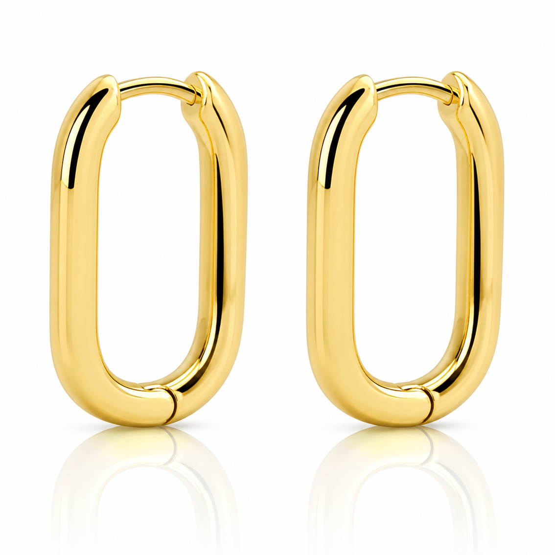 Square Hoops – Gold & Silver