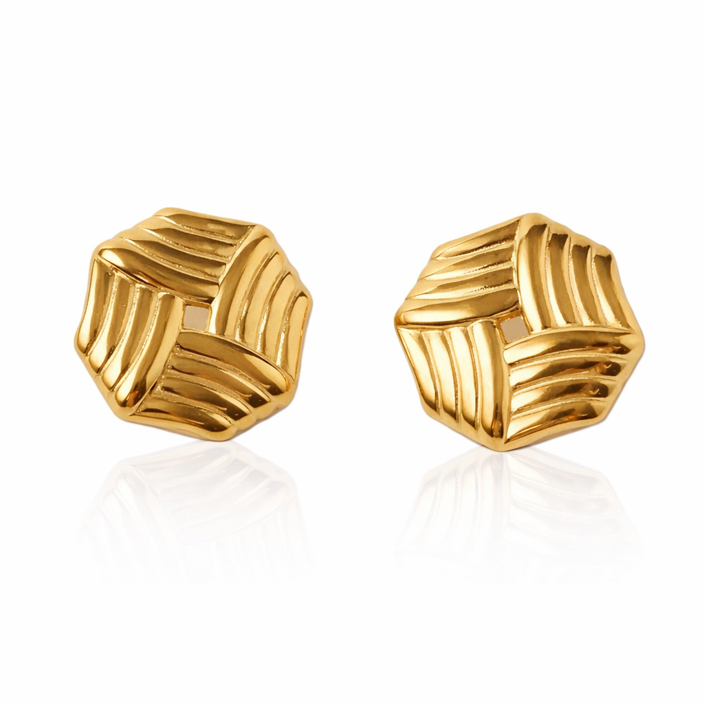 Carvo Earrings – Gold & Two-Toned L'ENFANT BLANC