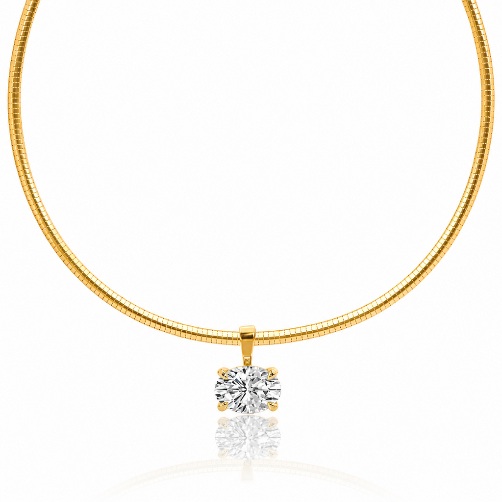 Celiné Necklace (Oval) – Gold & Silver