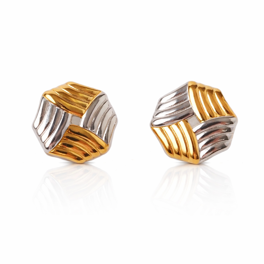 Carvo Earrings – Gold & Two-Toned L'ENFANT BLANC