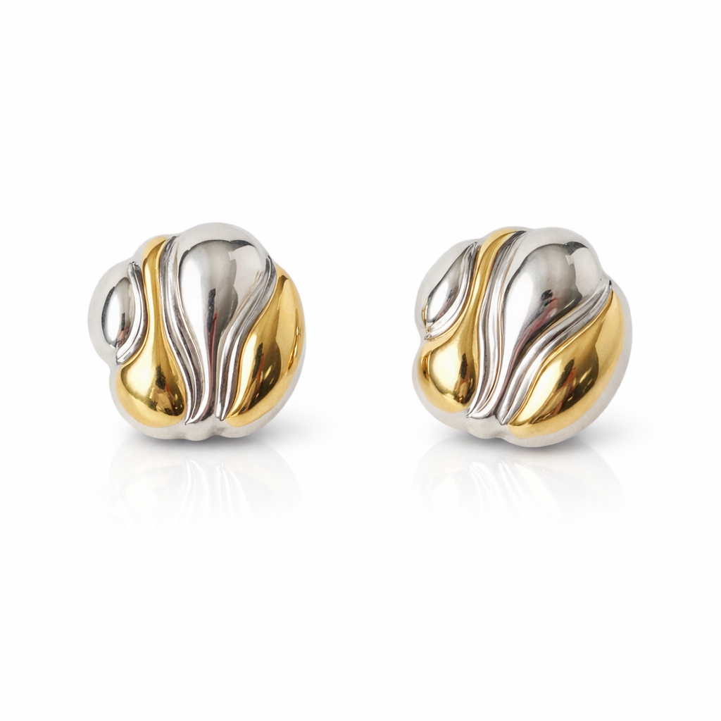 Mira Earrings – Gold & Two-Toned L'ENFANT BLANC