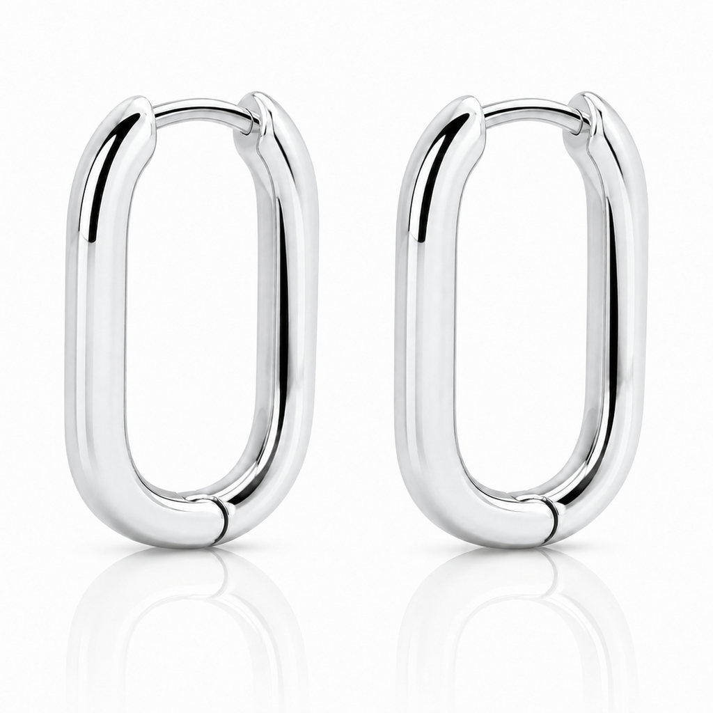 Square Hoops – Gold & Silver