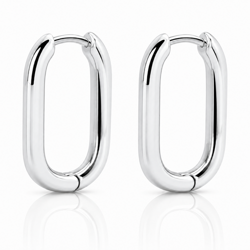Square Hoops – Gold & Silver
